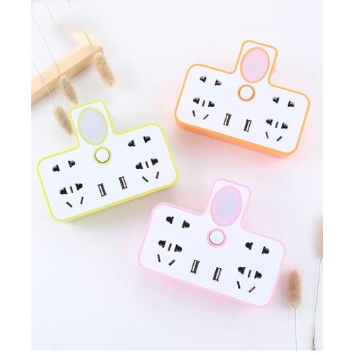 Ổ điện BỘ CHIA Ổ ĐIỆN 2 CỔNG USB CÓ ĐÈN