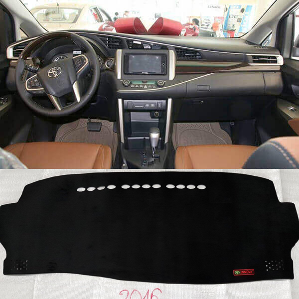 Thảm Taplo TOYOTA INNOVA 3 Lớp Loại 1 Chống Nóng SX Việt Nam  2006- 2015, 2016- 2020  Chất Liệu Nhung Mịn Chống Trượt