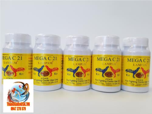 Mega c21 - lampam tăng cơ tăng bo cho gà đá hộp 100 viên