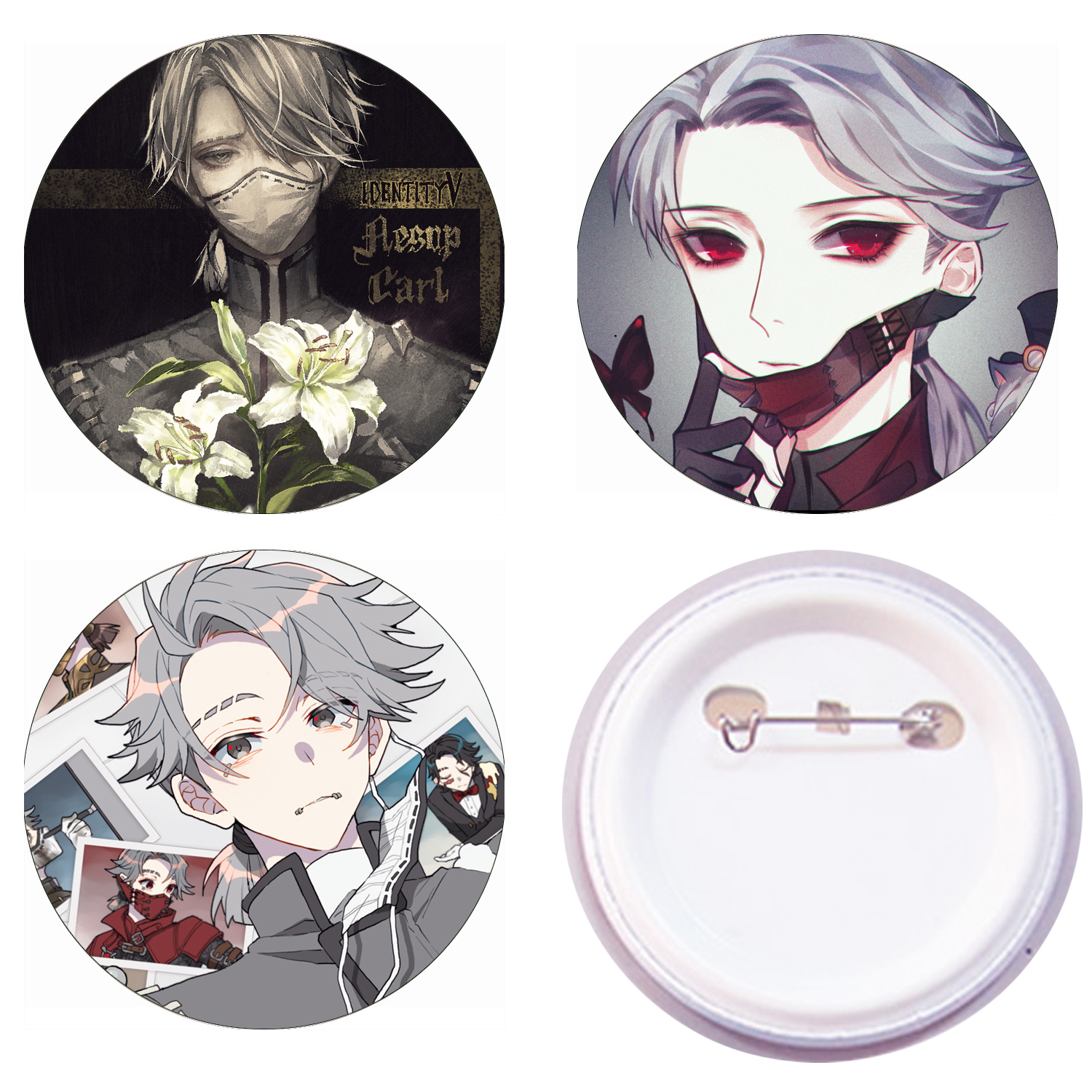 Huy hiệu SET 3 cái Identity V nhiều nhân vật Manga, Anime