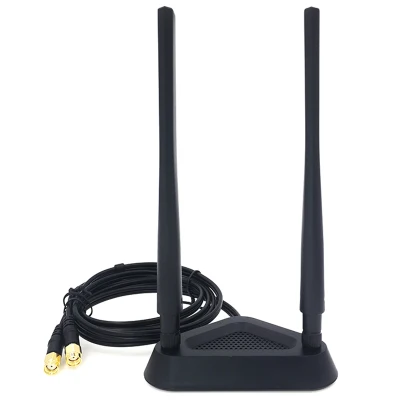 2.4G/5G Dual Frequency Extension Cable Antenna Wifi Router Wireless Network Card 8Db Sma Antenna Magnetic Suction Base