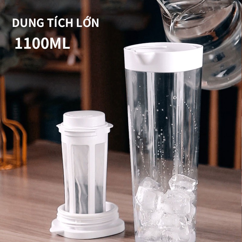 Bình pha cà phê Cold Brew Bình pha cafe cà phê ủ lạnh 1100ml Bình pha trà ABS Vòng đệm silicon dày dặn Phin pha cafe ​Coffee maker DODO