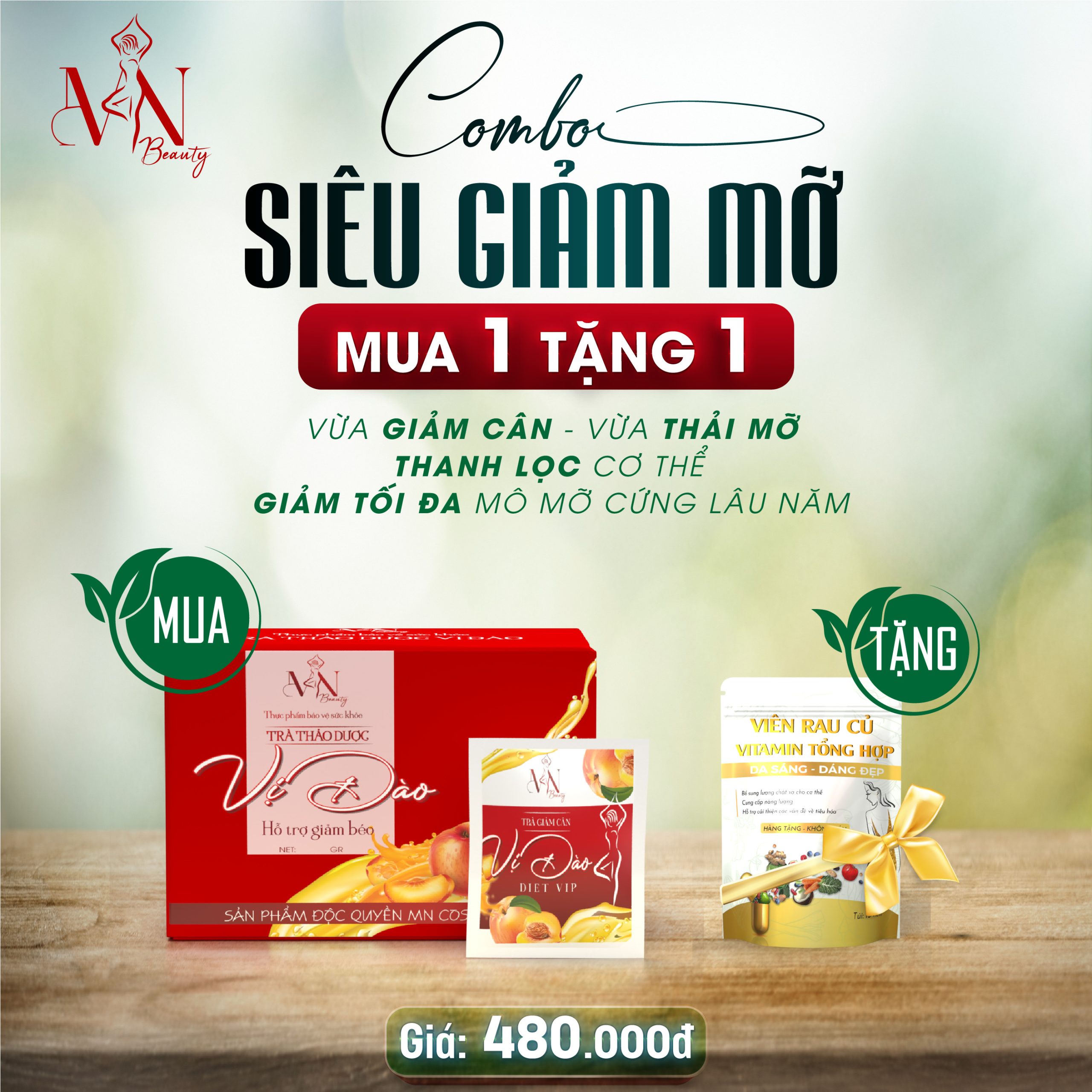 Trà Giảm Cân Vị Đào Đông Anh