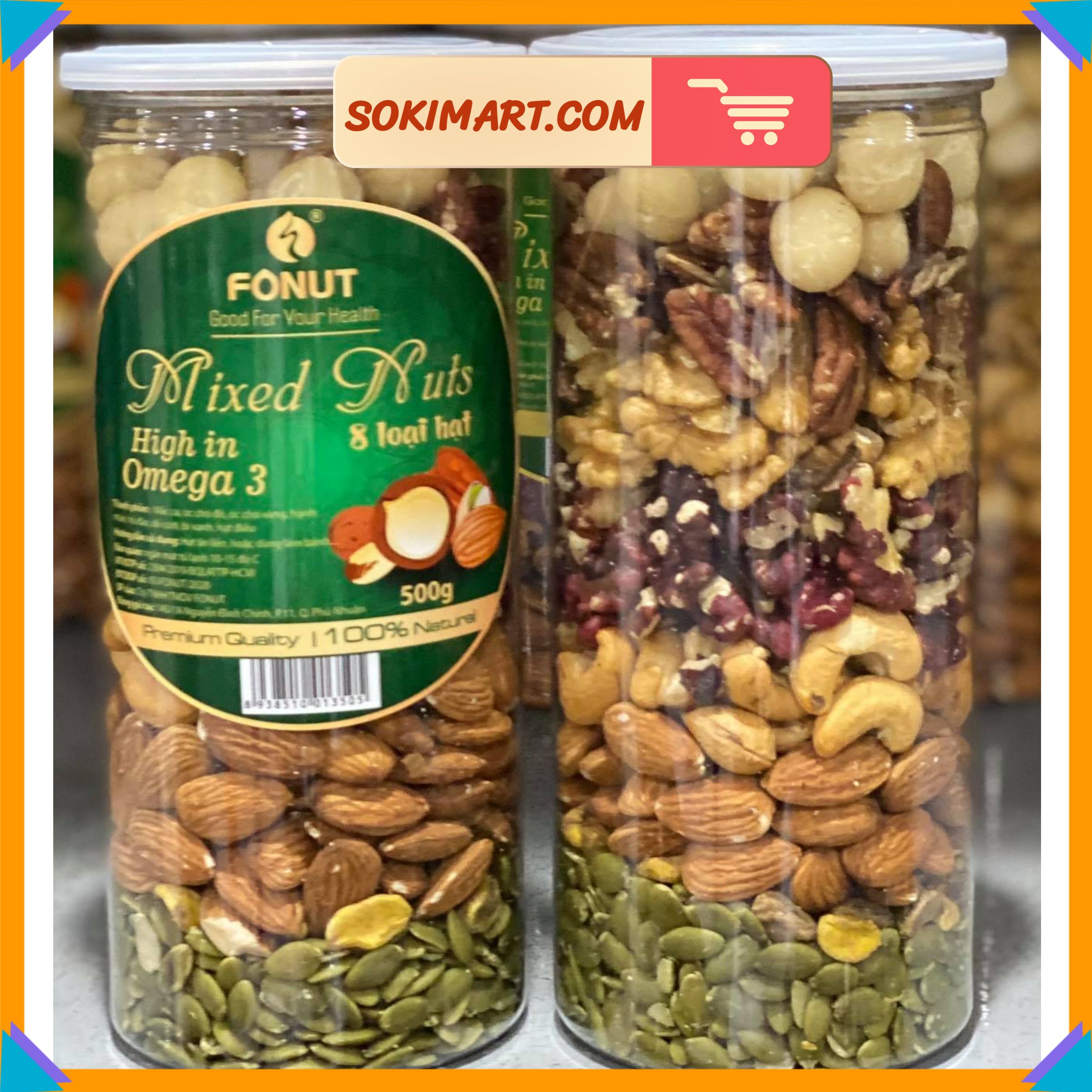 Mix nhân 8 loại hạt dinh dưỡng - 500g