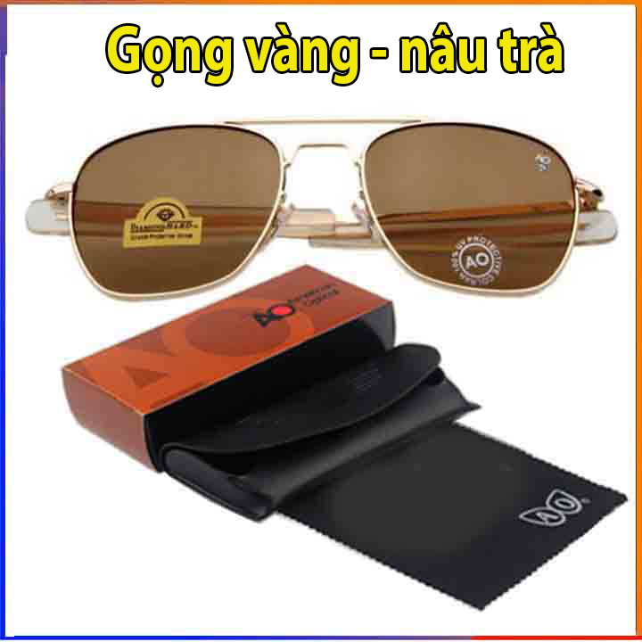 Kính râm Ao Mỹ Mắt Kính Cơn Huyền Thoại phi công mỹ ,Mắt kính AO kim cương kèm hộp khăn lau