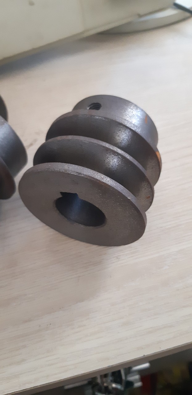 Puly sắt 6 phân, 7 phân cốt 24mm 2 rãnh