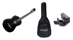 Combo đàn guitar classic Yamaha C40BL (Đen) + Bao đàn Guitar Sol.G 03 lớp + Máy lên dây JA22