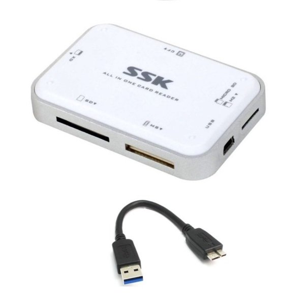 Đầu đọc thẻ nhớ SSK SCRM056 USB3.0 (Trắng)