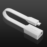 Dây cáp Micro USB OTG dẹt US126 10395 10CM Trắng