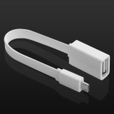 Dây cáp Micro USB OTG dẹt US126 10395 10CM Trắng
