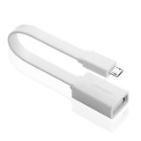 Dây cáp Micro USB OTG dẹt US126 10395 10CM Trắng