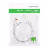 Dây cáp USB 2.0 to type-C và micro USB mạ vàng US142 30171 1M Trắng