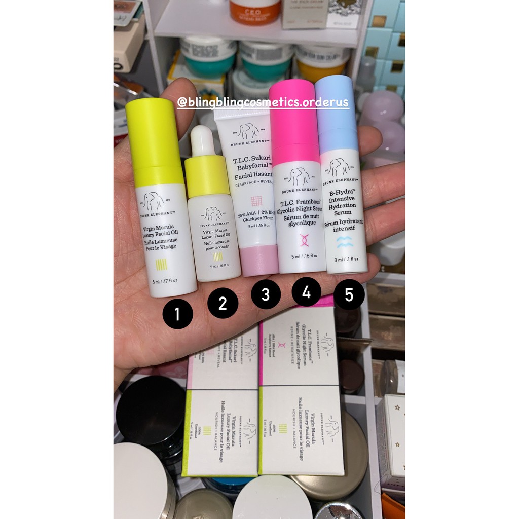 Dầu dưỡng và serum Drunk Elephant mini