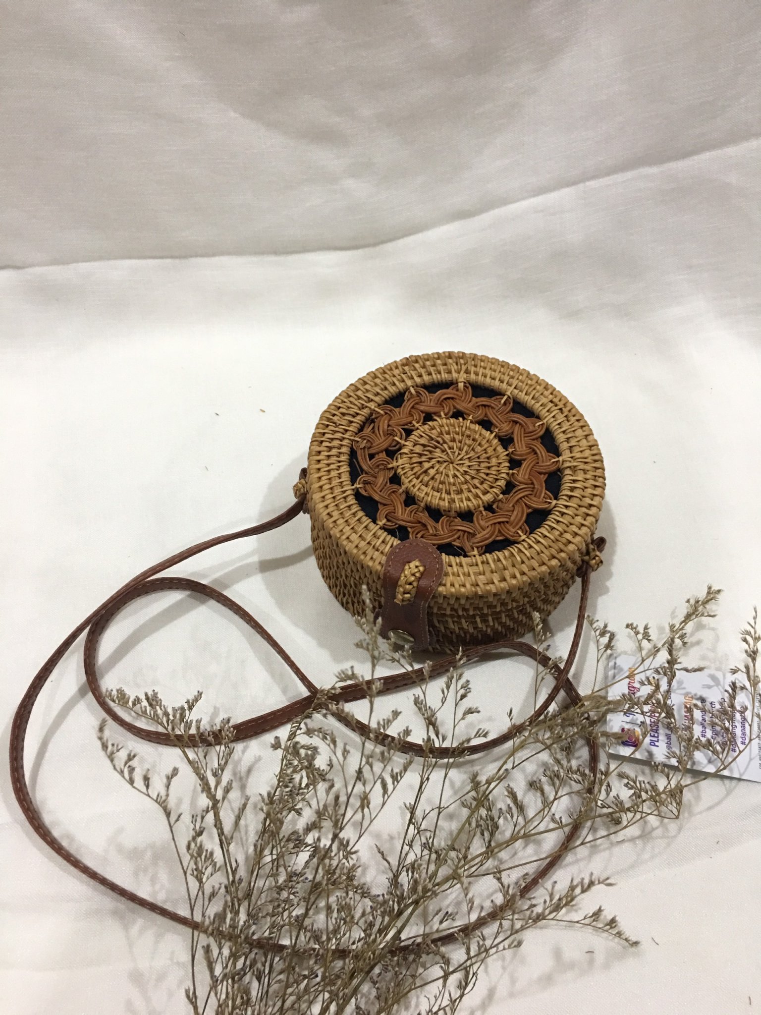 Túi mây đi biển có hoa văn D16 - Phong cách Boho và retro