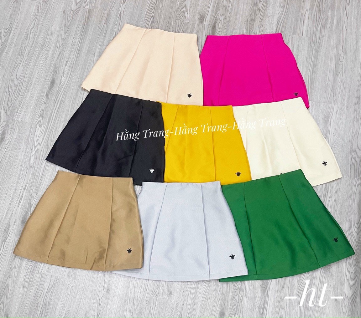 Chân váy tacta thêu ong QC hàng đẹp
