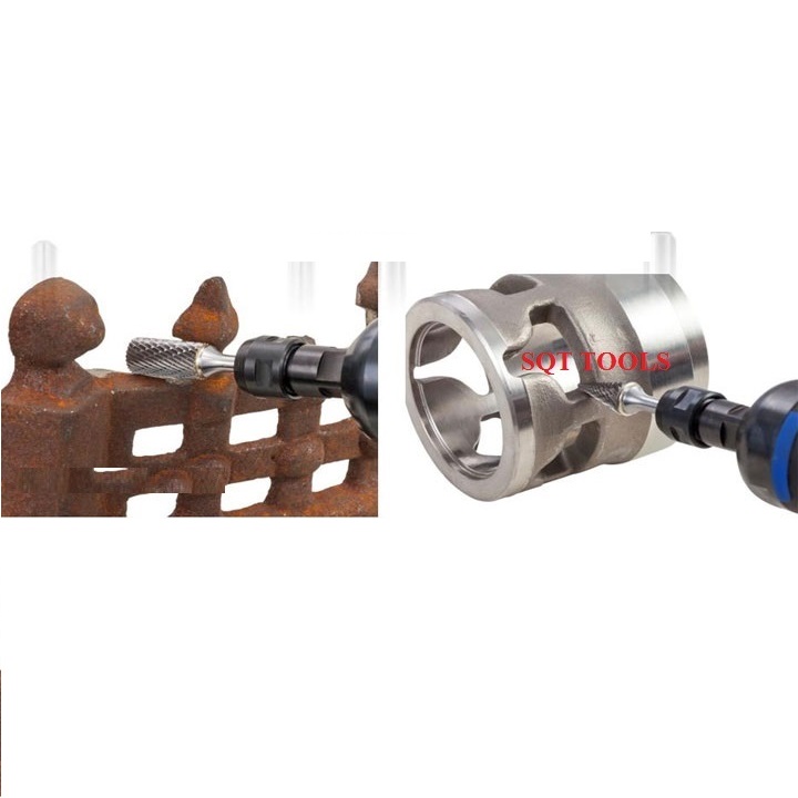 Bộ 10 đầu mũi mài chạm khắc làm lũa gỗ hợp kim Vonfram- Mũi lũa mini cán 2mm