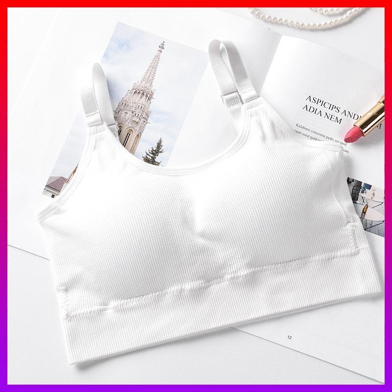 Áo bra cotton Gân tăm CAO CẤP mút tháo rời - Dây đeo điều chỉnh được - Áo bra tập gym (sports bra) - NHShop