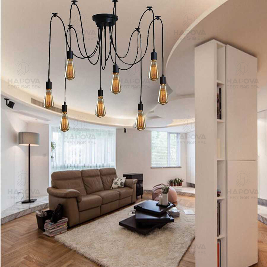 Đèn treo trần chân nhện mềm HAPOVA WIXILS 5069 (Chưa kèm bóng led)