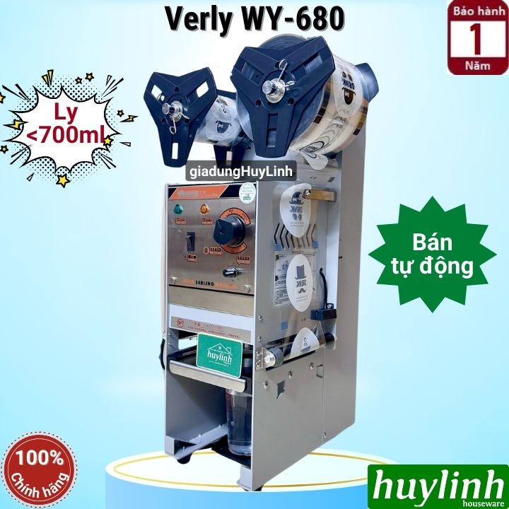 Máy dập ép miệng cốc ly bán tự động verly wy-680