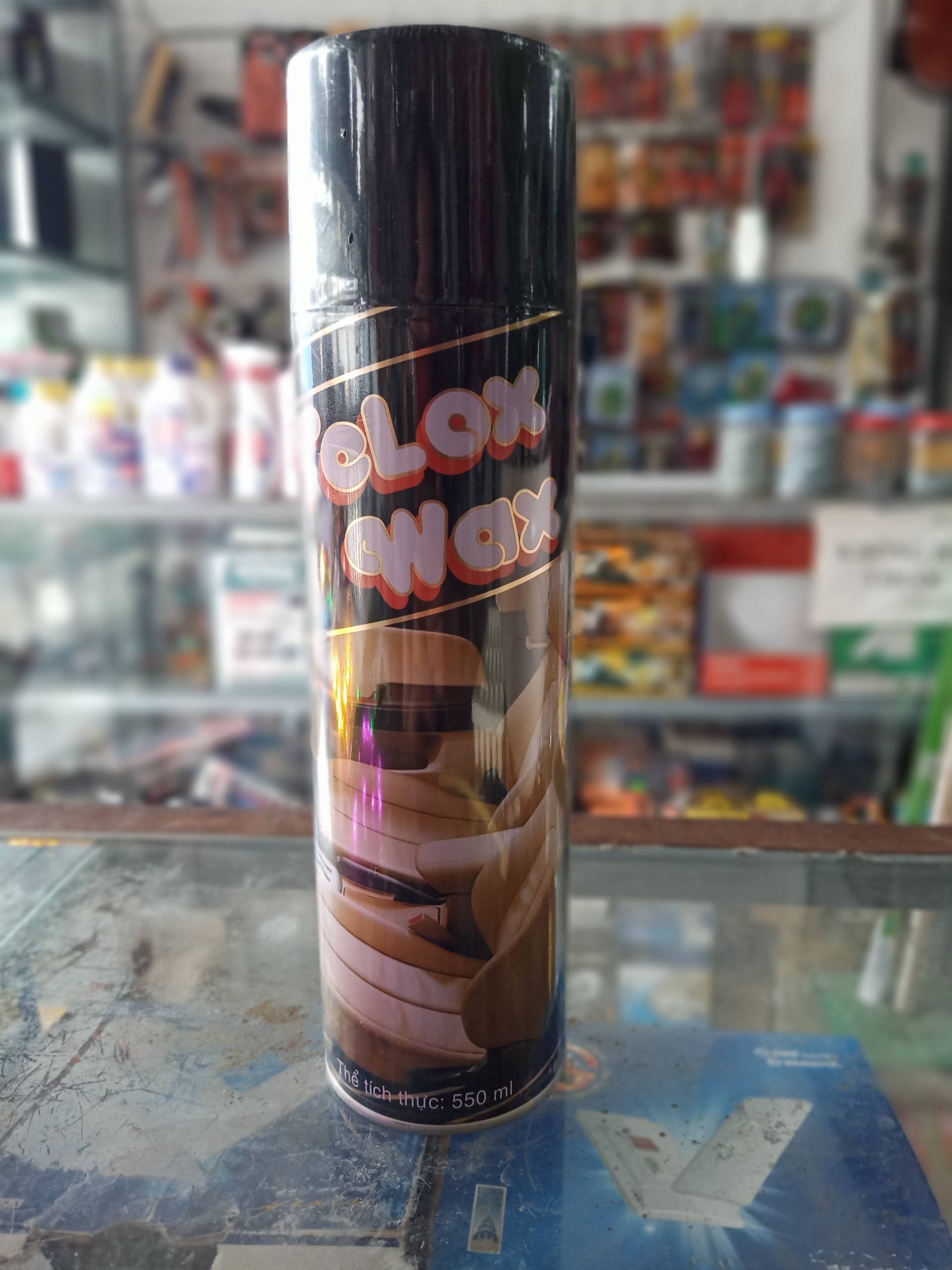 Chai xịt bóng tolox wax thái lan làm bóng mới đồ da gỗ nội thất ô tô 550ml