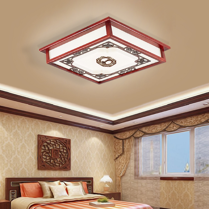 Đèn ốp trần gỗ phòng thờ N178