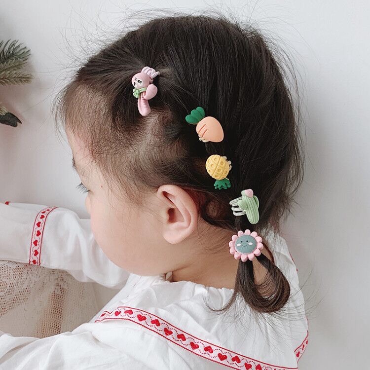 Sét 5 đôi chun buộc tóc dễ thương Hàn Quốc