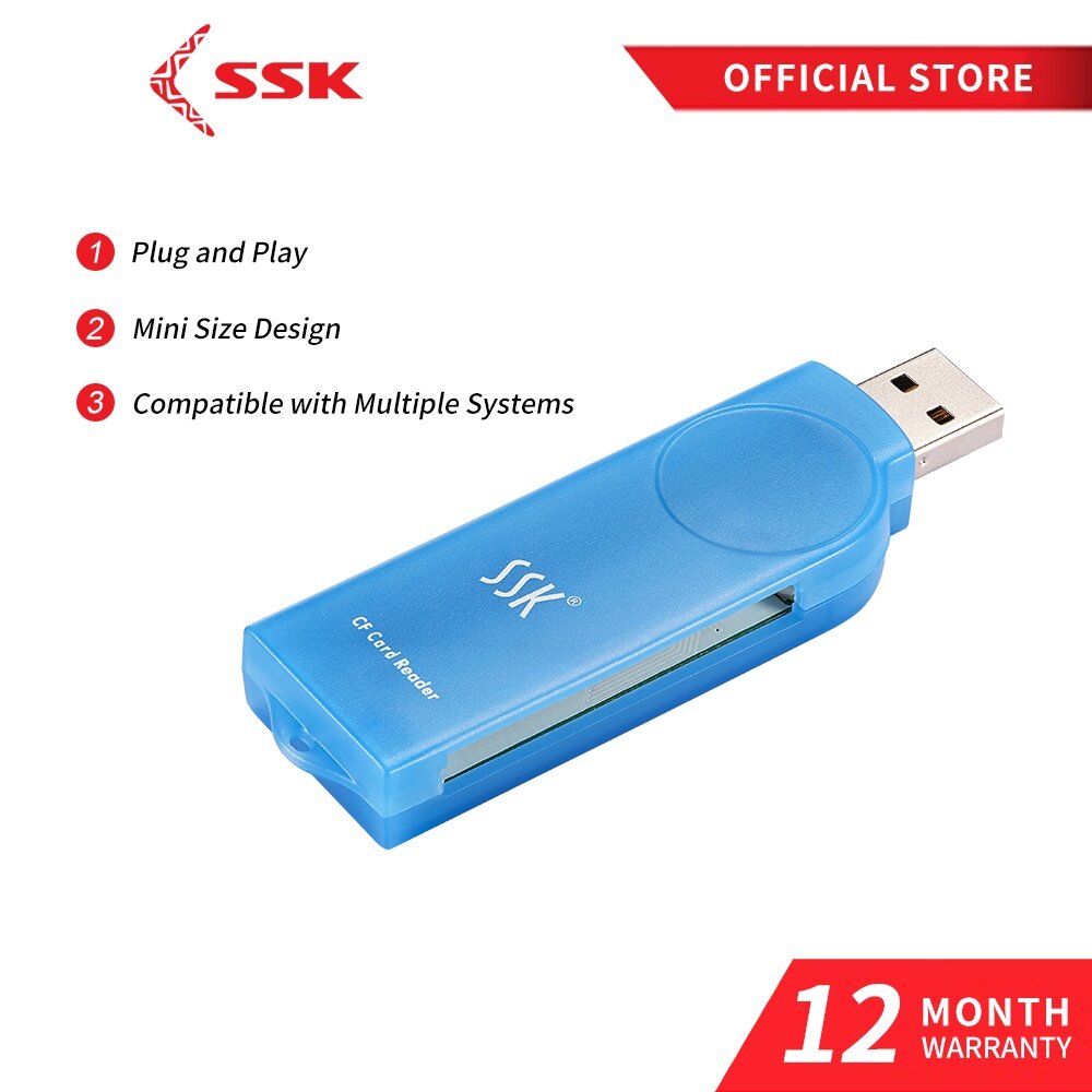 SSK CF Card Reader USB2.0 Compact Flash USB Card Reader