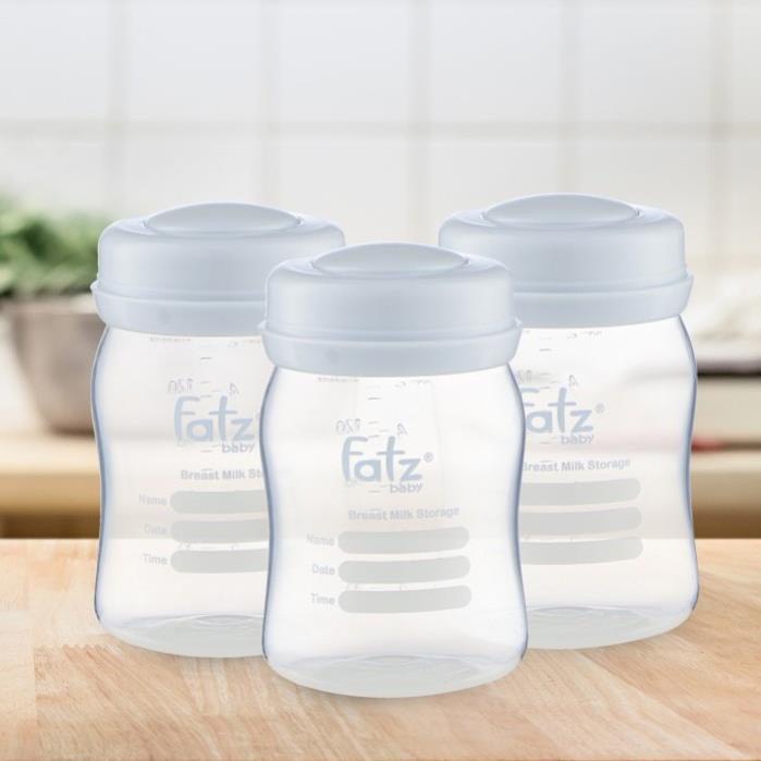 [CHÍNH HÃNG] Bộ 3 bình trữ sữa mẹ 150ml Fatz Baby