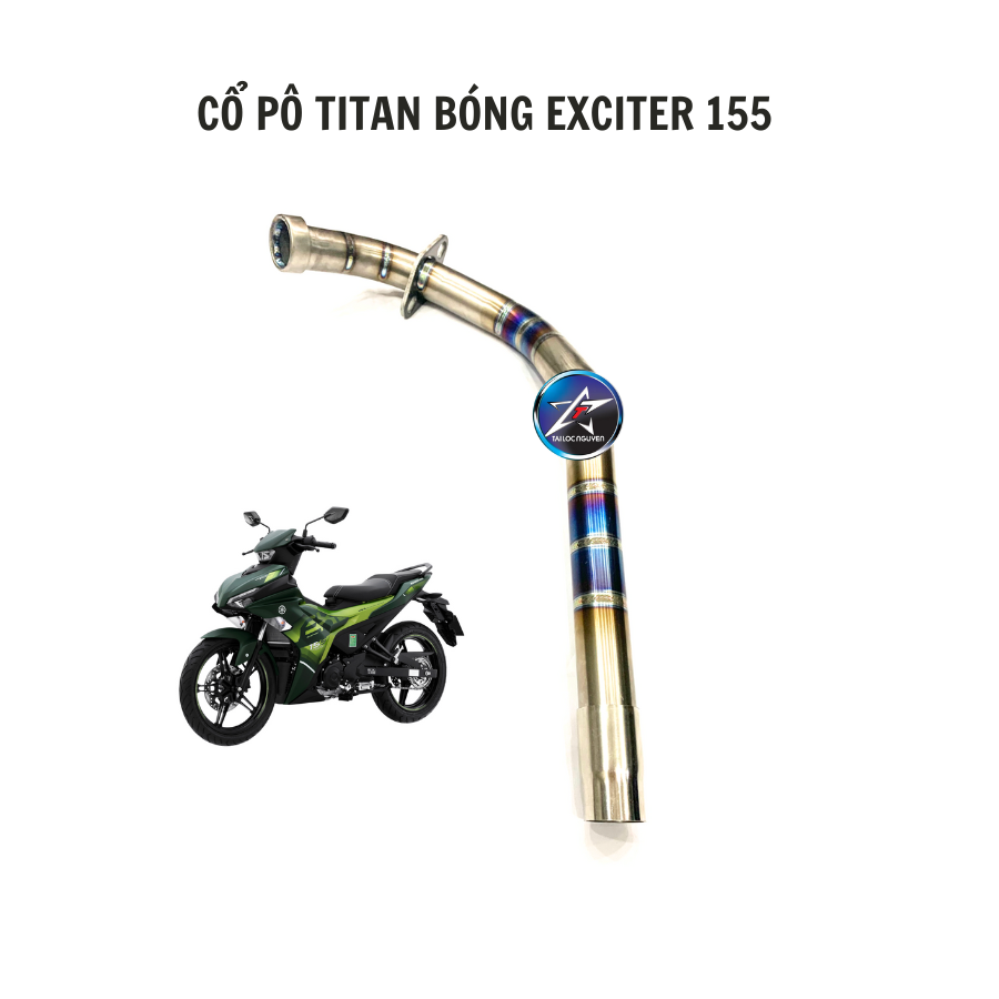 [HCM]CỔ PÔ TITAN BÓNG CHO EXCITER 155