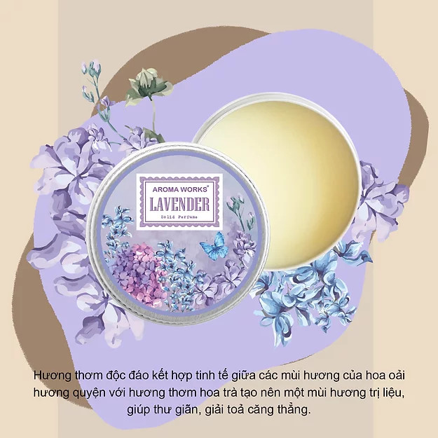 Nước Hoa Khô Aroma Works Solid Perfume 15g - Lavender