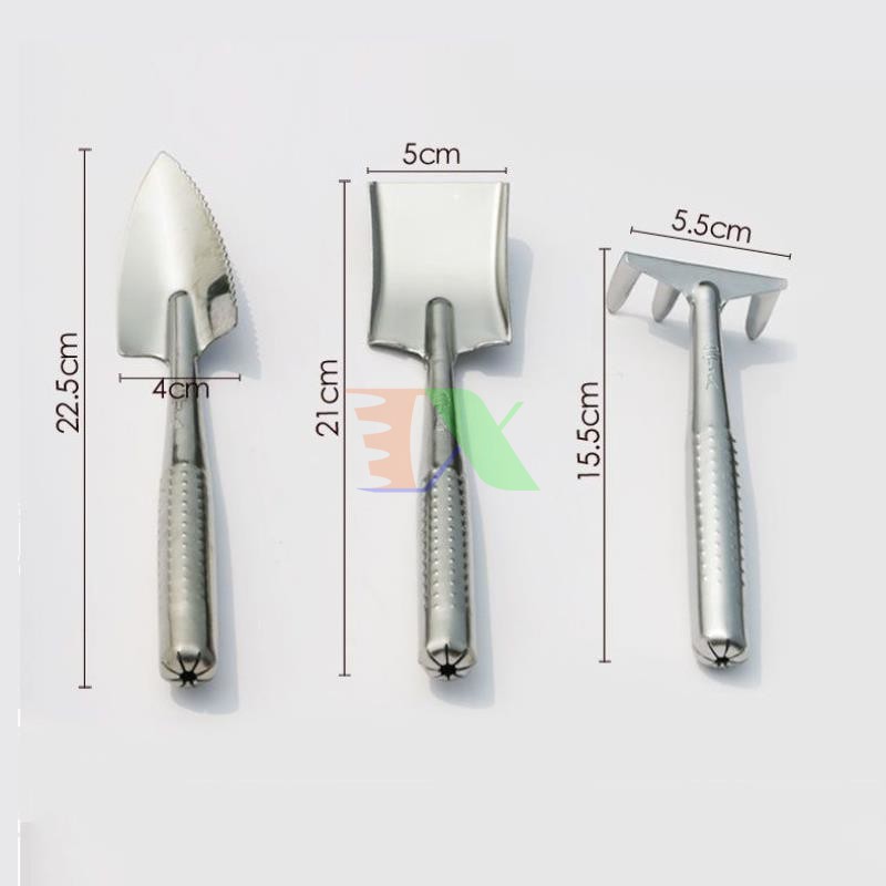 Bộ dụng cụ làm vườn 3 món inox