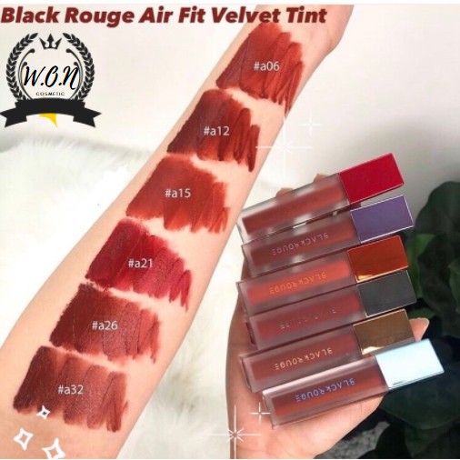[ A06 A12 A26 A32 A37 ] Son Kem Lì Mềm Môi Black Rouge màu đỏ đất đỏ nâu