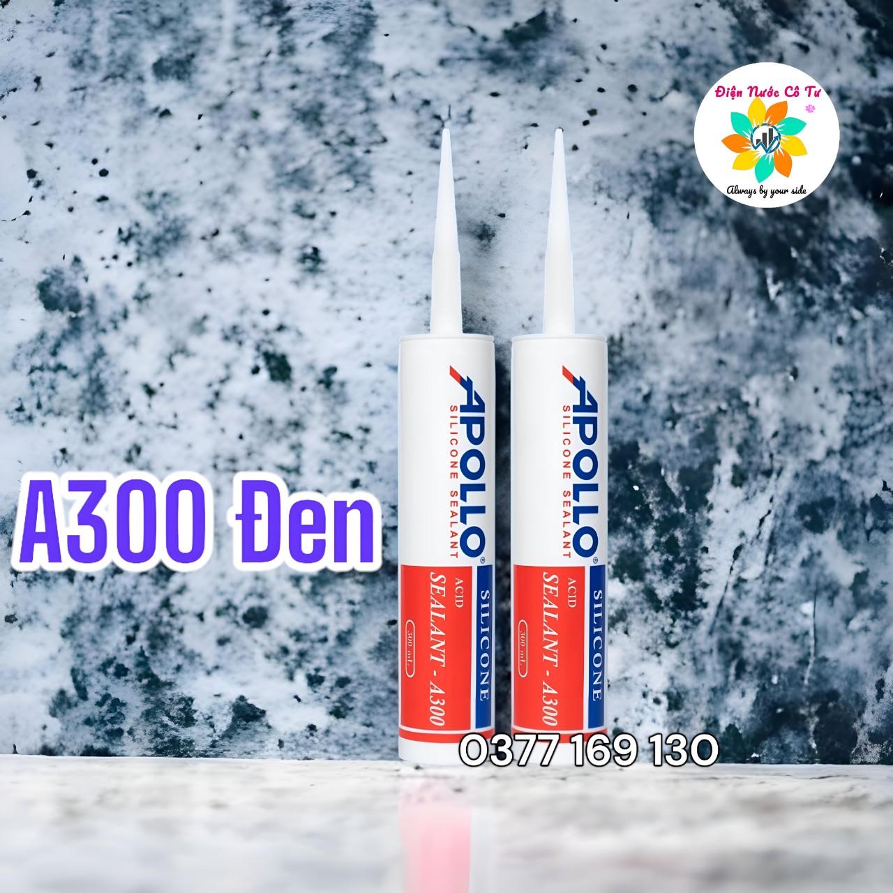 Keo Silicone Apollo A300 đen   dán đa năng trên mọi vật liệu