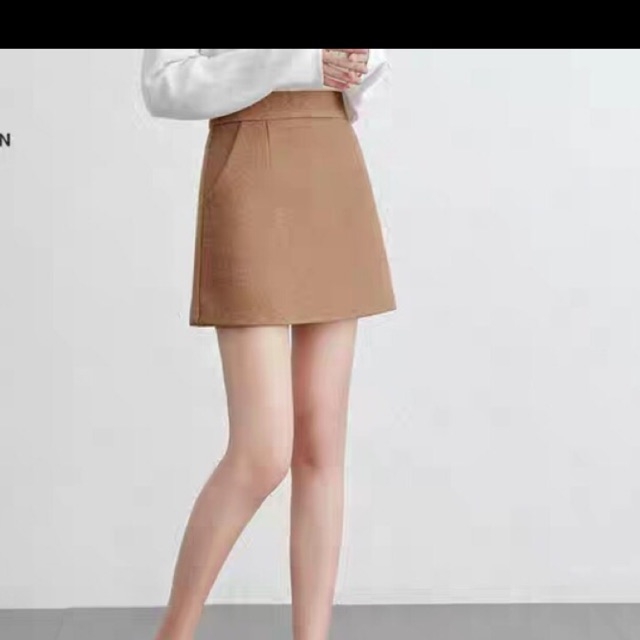 (BIG SIZE) Chân váy dạ chữ A trong có quần C016