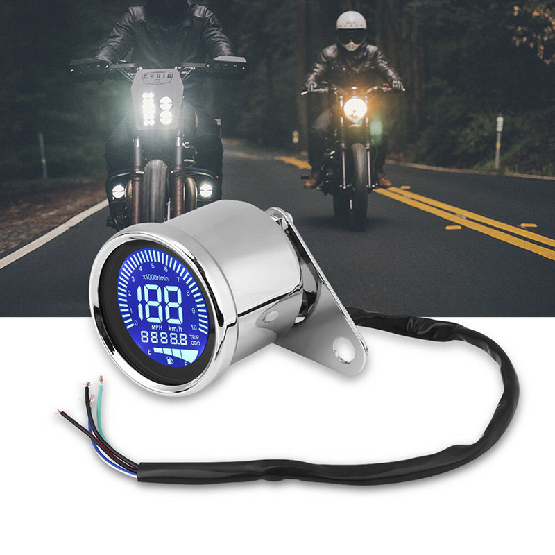 Asahi Motor Đồng hồ đo tốc độ LCD kỹ thuật số LED xe máy thông dụng đồng hồ đo tốc độ máy đo tốc độ