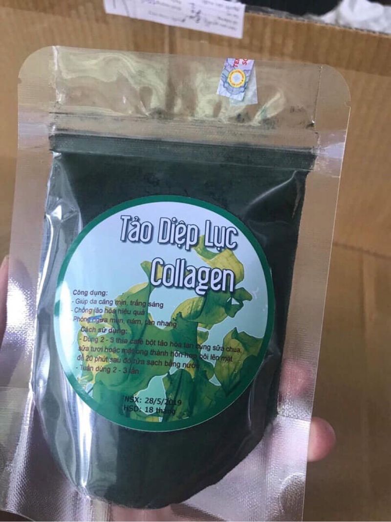 100gr Tảo Diệp Lục Collagen ( Bột tảo xoắn đắp mặt HandMade) GT149