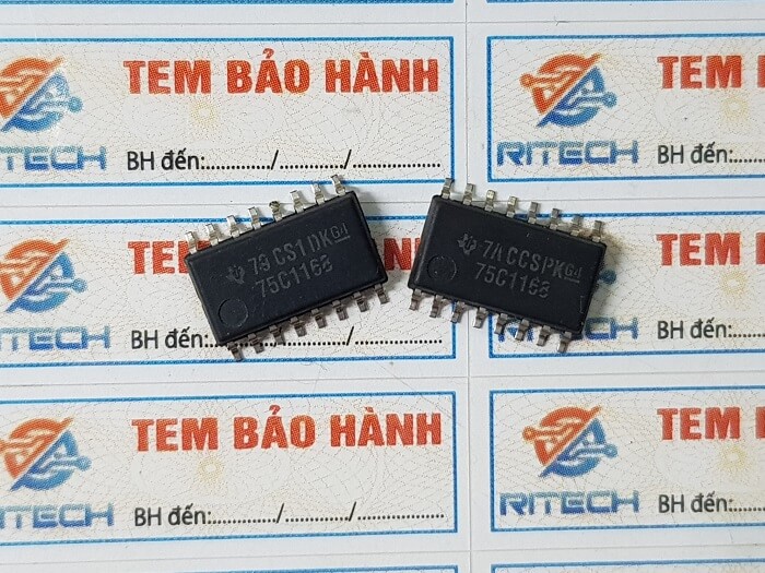 Combo 3 chiếc 75c1168, sn751168, sn75c1168nsr ic chức năng sop-16