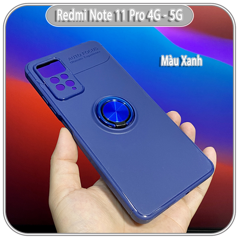 Ốp lưng cho xiaomi redmi note 11 pro 4g - 5g, redmi note 12 pro 4g chống sốc iring auto focus
