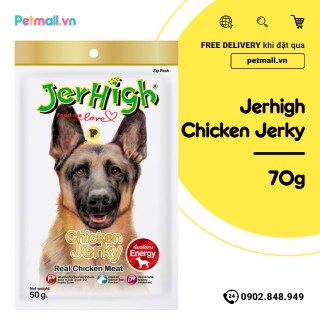 Combo Snack Jerhigh Chicken Jerky 70g - 5 gói Petmall thumbnail