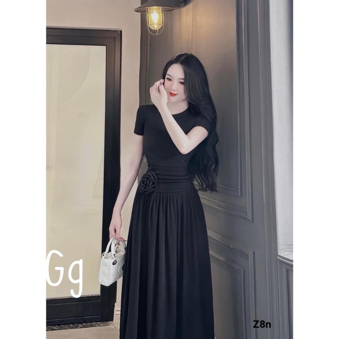 đầm lụa dáng dài  tôn dáng mẫu mới xinh lung linh ld0524