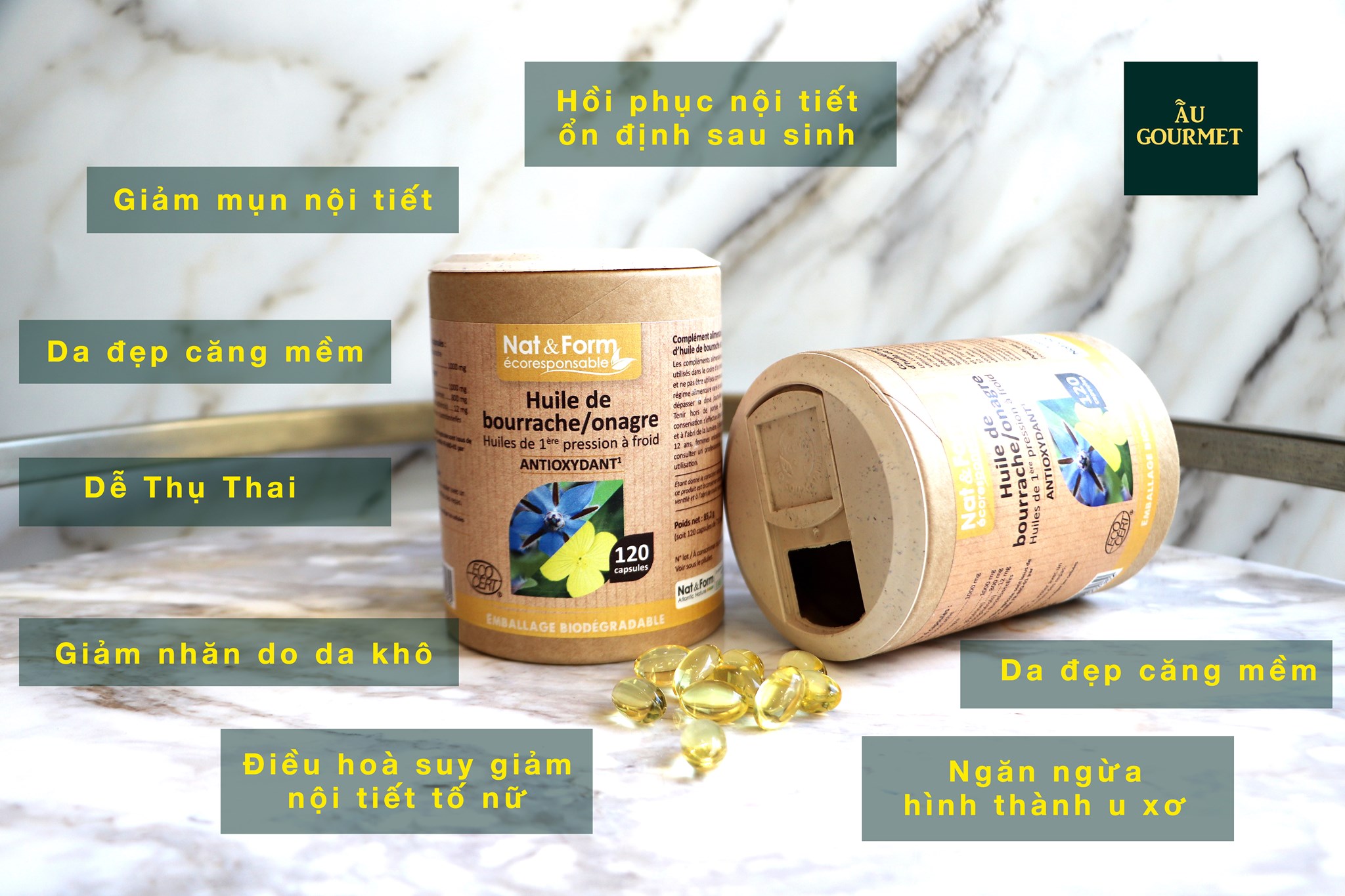Tinh dầu hoa anh thảo Nat & Form hữu cơ Pháp