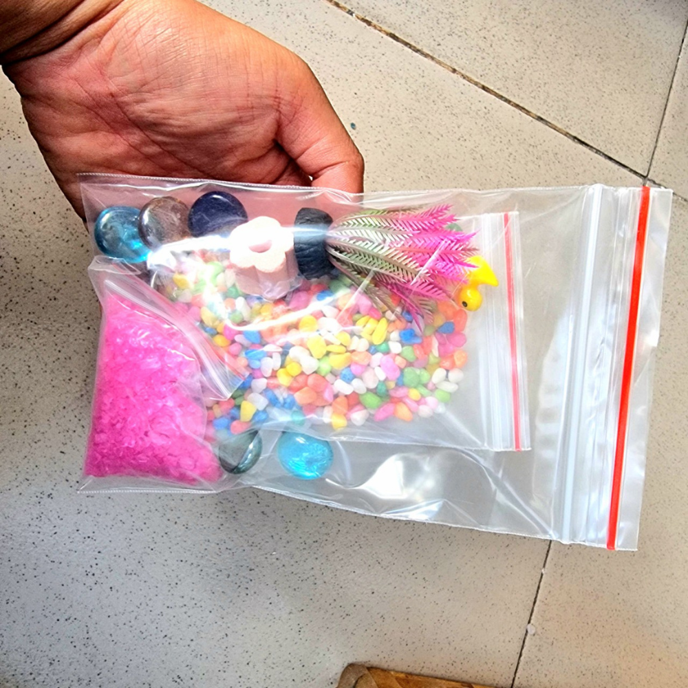 Bộ trang trí bể cá mini SỎI PHA LÊ cho bể cá mini dưới 15cm