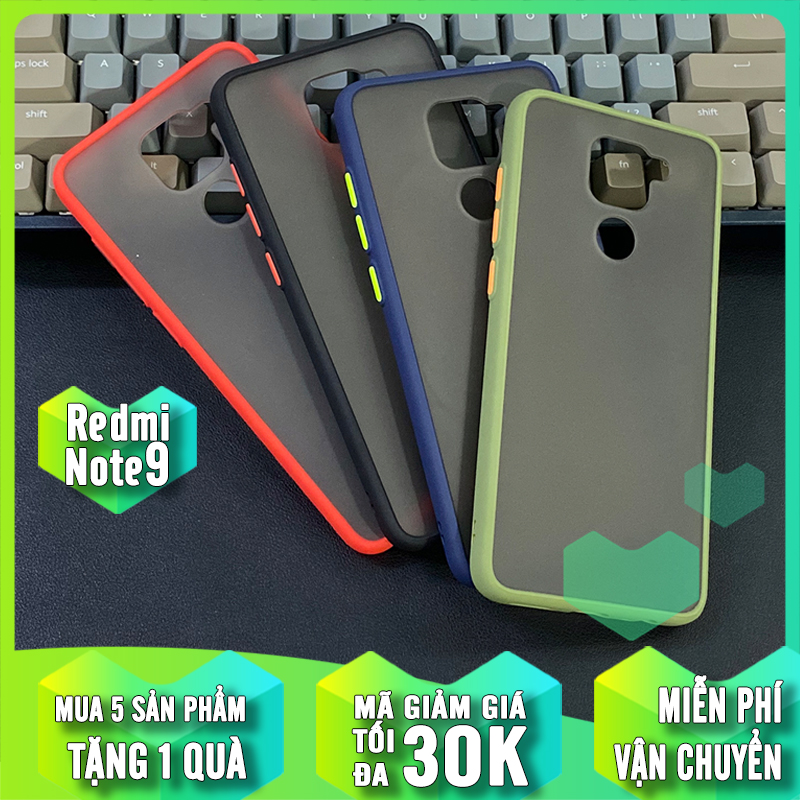 Ốp lưng cho Xiaomi Redmi Note 9 - Redmi 10X 4G trong nhám viền màu