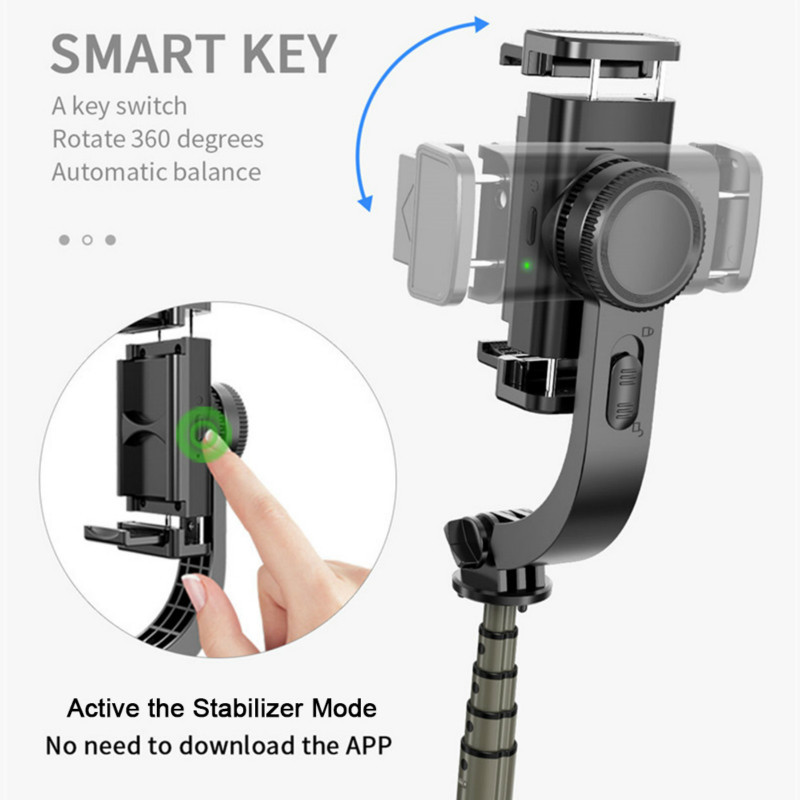 Xiaomi Gimbal Stabilizer for Phone Automatic Balance Selfie Stick Tripod with Bluetooth Remote for Smartphone Gopro Camera