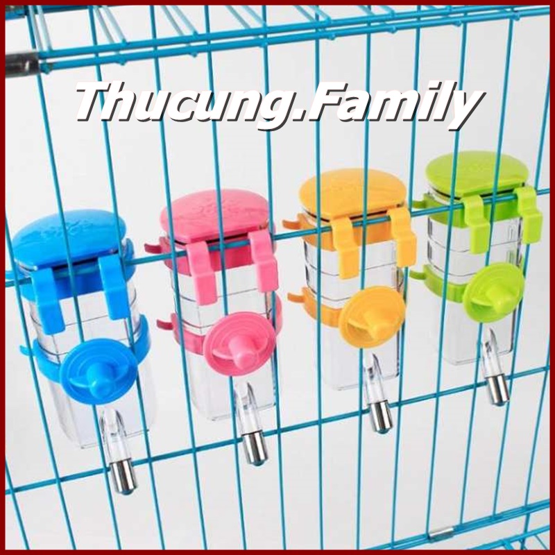 [HCM]Bình uống nước treo chuồng tự động cho CHÓ MÈO 500ml