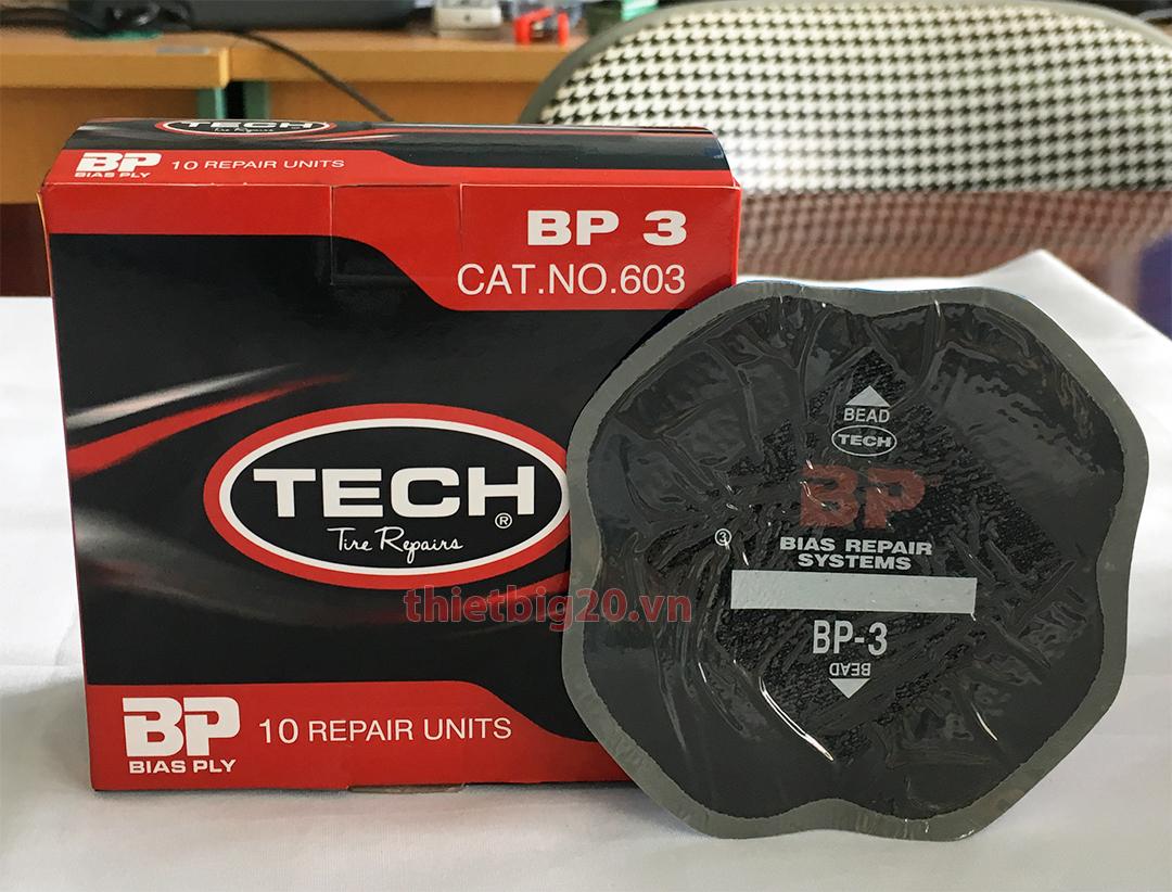 Hộp 10 miếng vá lốp bố chéo Tech BP-3 (Bias, 100mm)