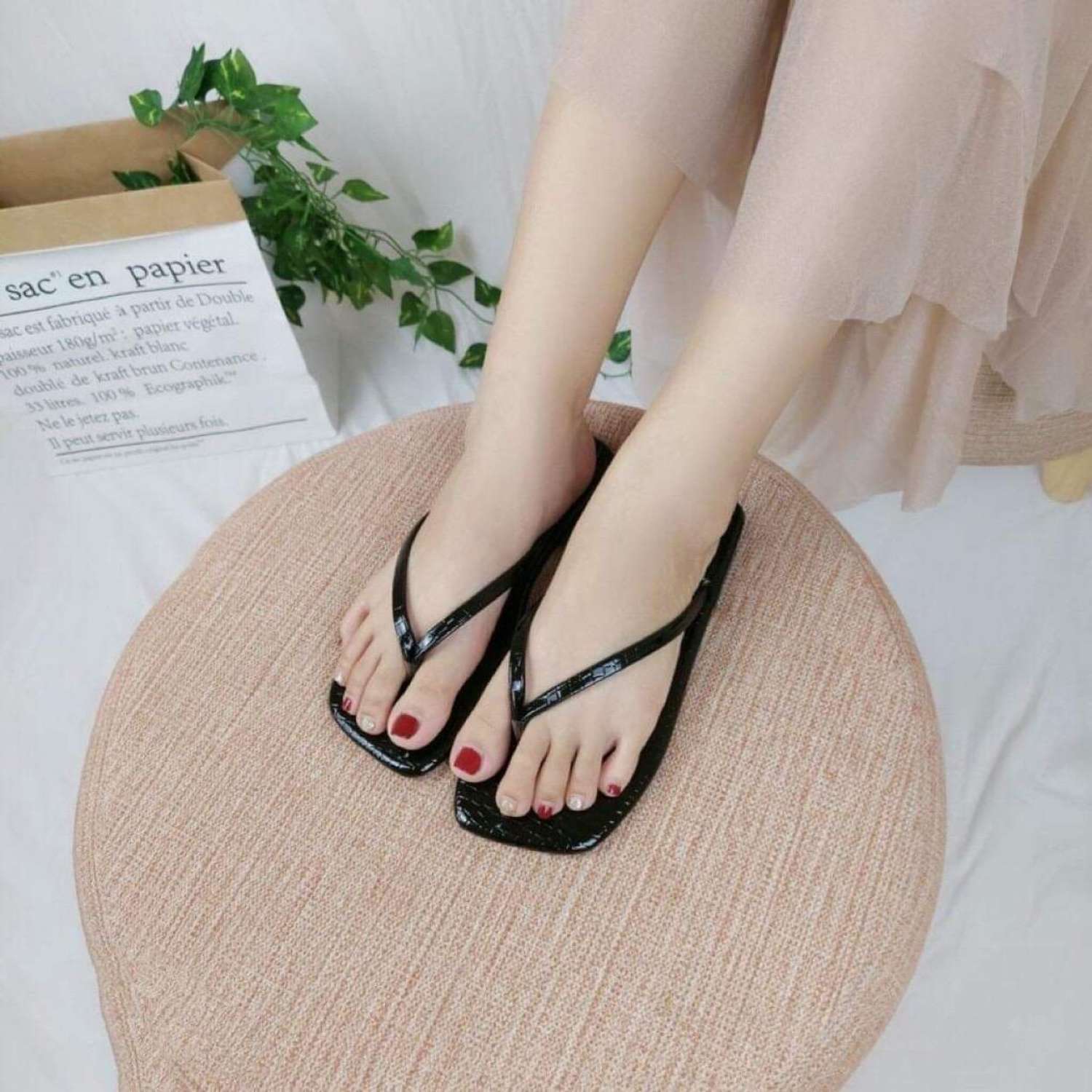 Dép Kẹp Xỏ Ngón Vân Rắn