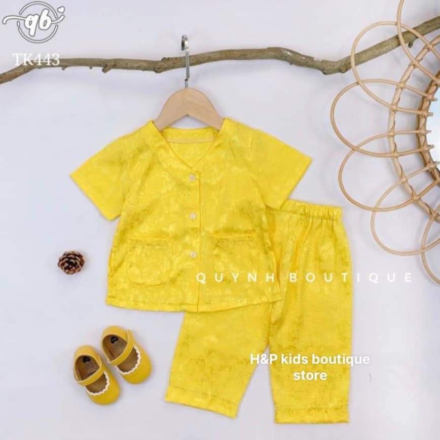 Bộ bà ba gấm cho bé