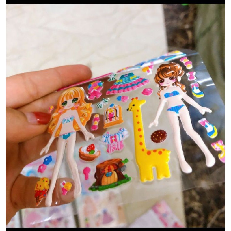 STICKER DÁN NỔI HÌNH CÔ GÁI THỜI TRANG