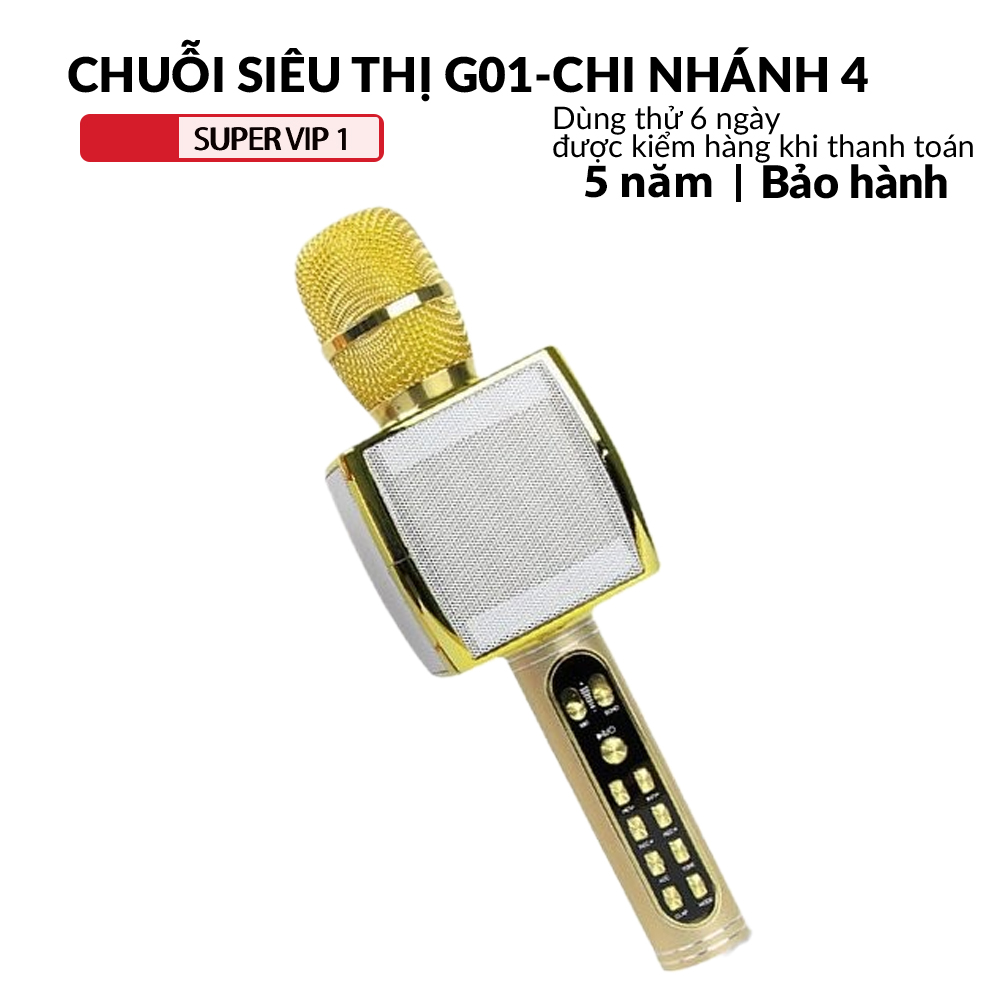 Micro hát karaoke kèm loa bluetooth YS 91 3 trong 1 âm thanh cực đỉnh có chế độ chỉnh giọng khác biệt độc đáo , lọc âm cực tốt , hỗ trợ cổng USB , thẻ nhớ , AUX để phát nhạc bảo hành 24 tháng
